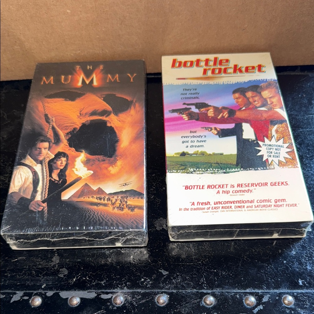The Mummy & Bottle Rocket VHS Movie Lot -new sealed vintage